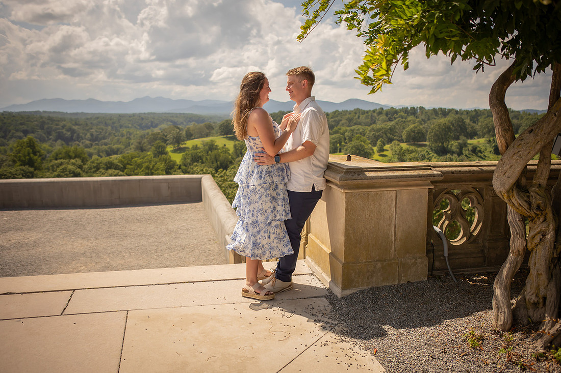 Engagement photography at the Biltmore Estate in Asheville