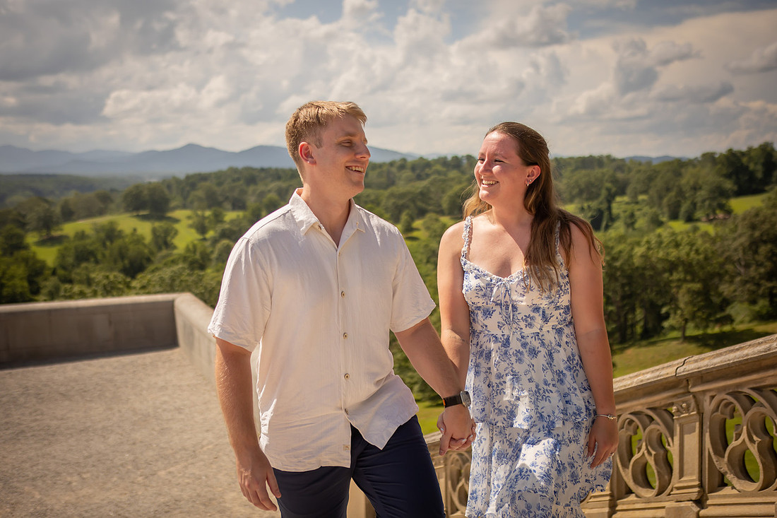 Engagement photography at the Biltmore Estate in Asheville