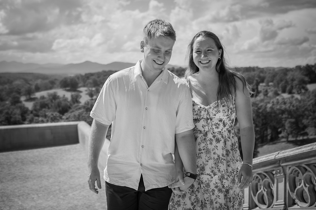 Engagement photography at the Biltmore Estate in Asheville