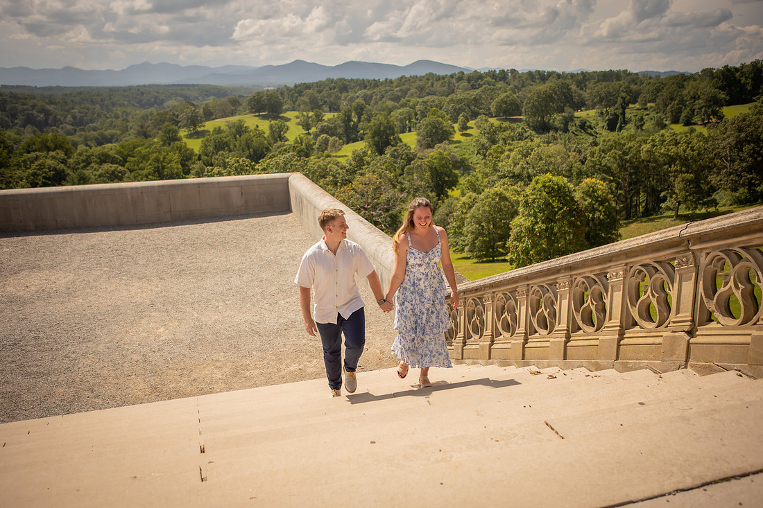 Engagement photography at the Biltmore Estate in Asheville