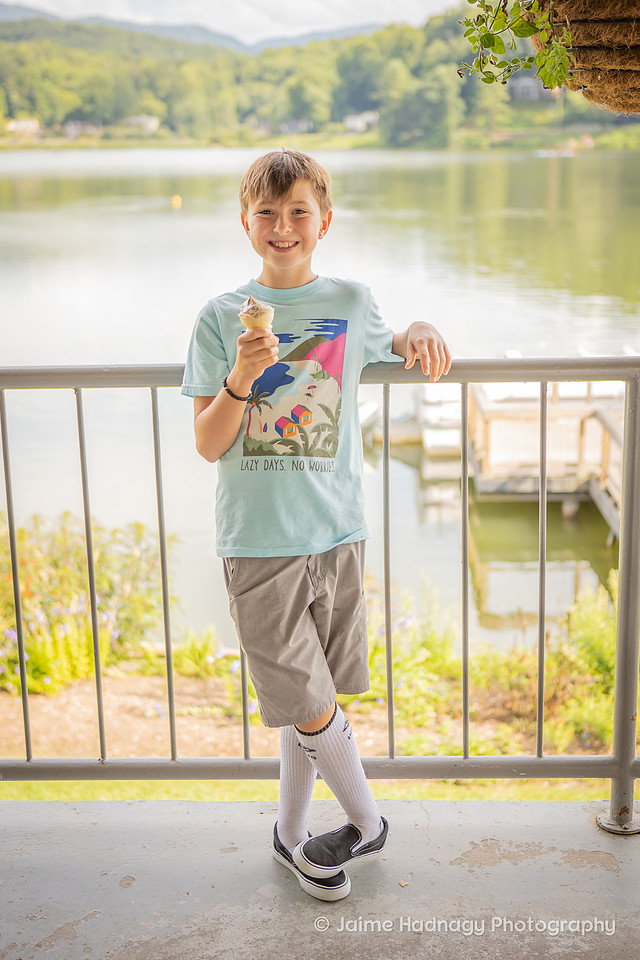 Kids having an ice cream party at Lake Junaluska