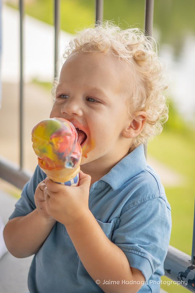 Kids having an ice cream party at Lake Junaluska