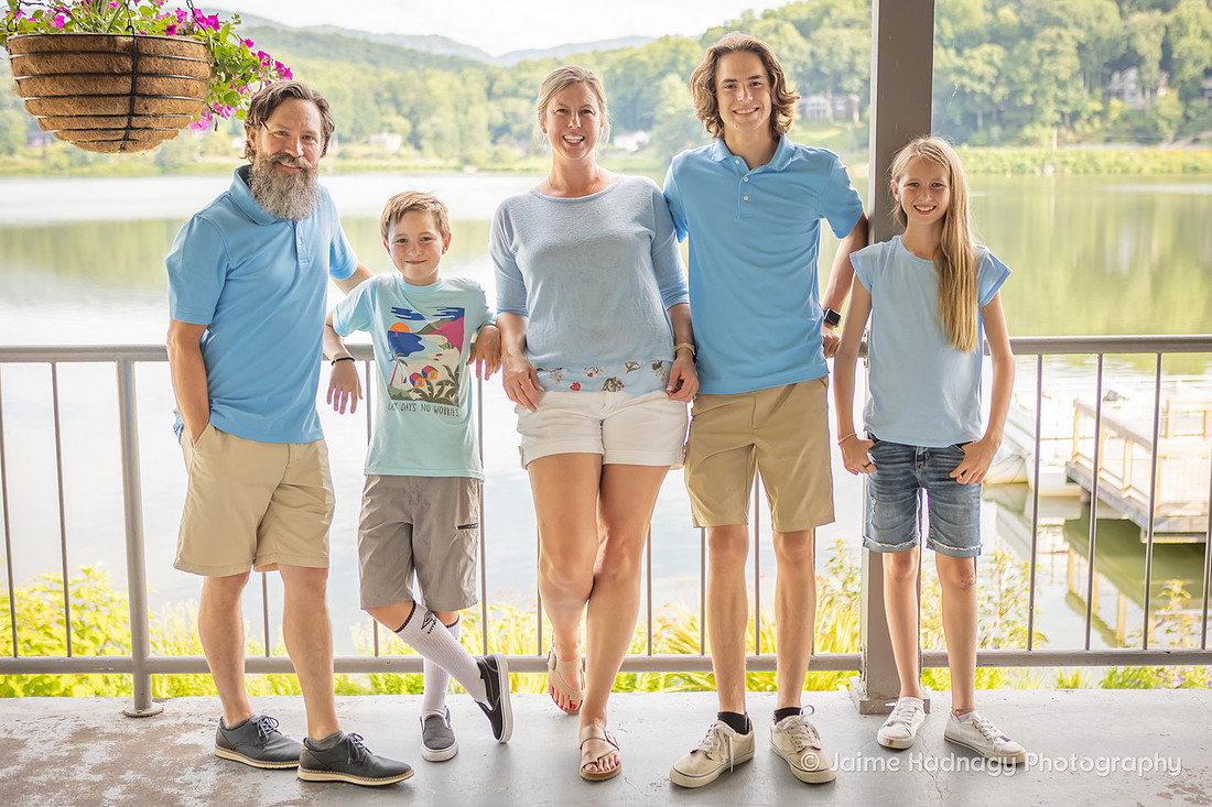 Family photos on Lake Junaluska