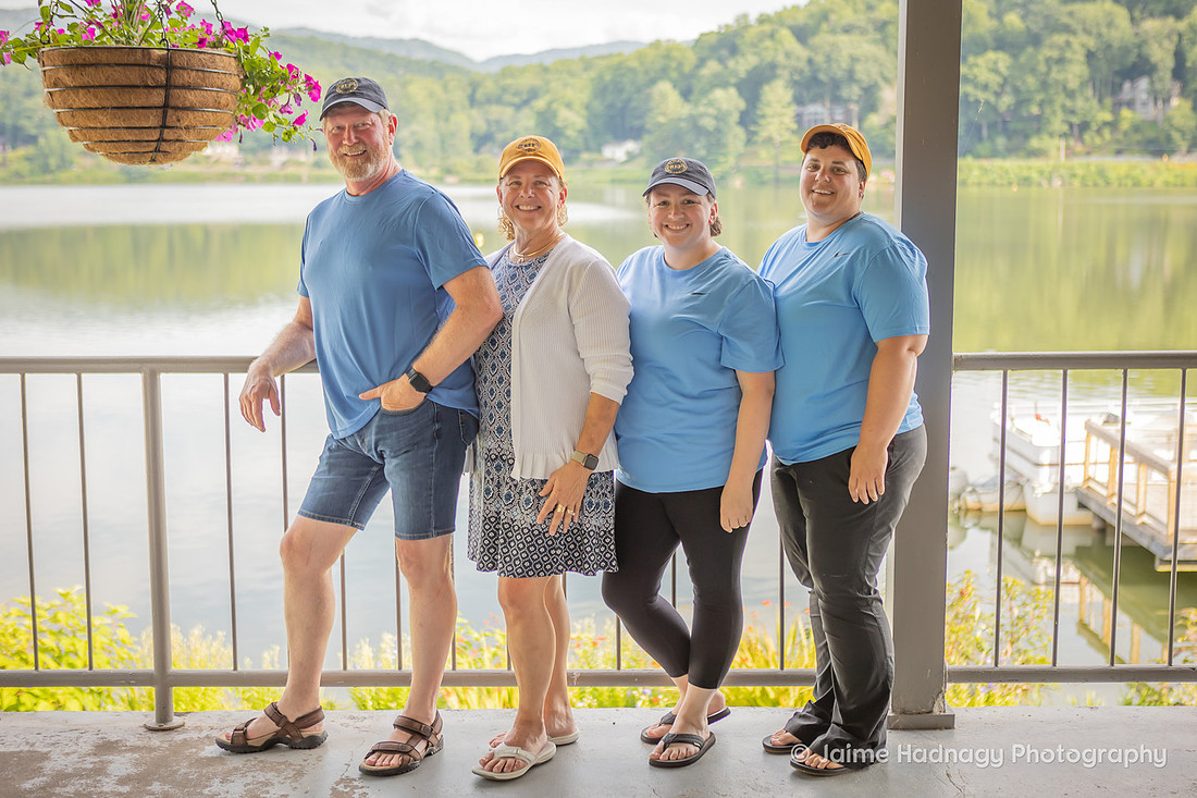 Family photos on Lake Junaluska