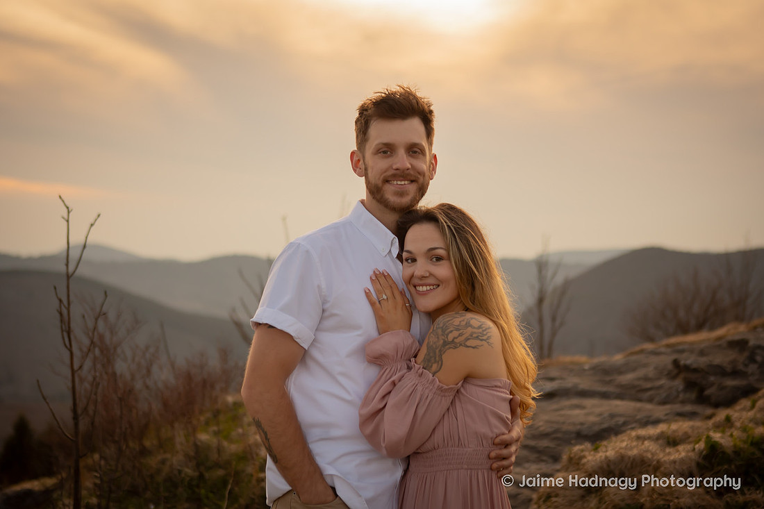 Soft Flowy Bohemian Engagement Photos in the Mountains