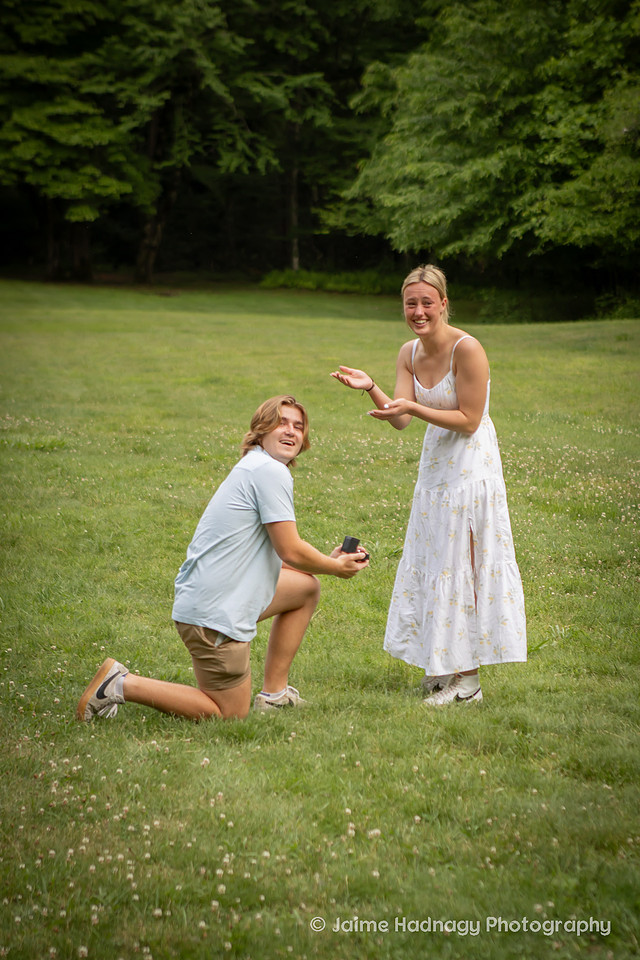 Surprise Proposal Photography in Waynesville NC | Asheville Engagement Photographer | Palmer Chapel