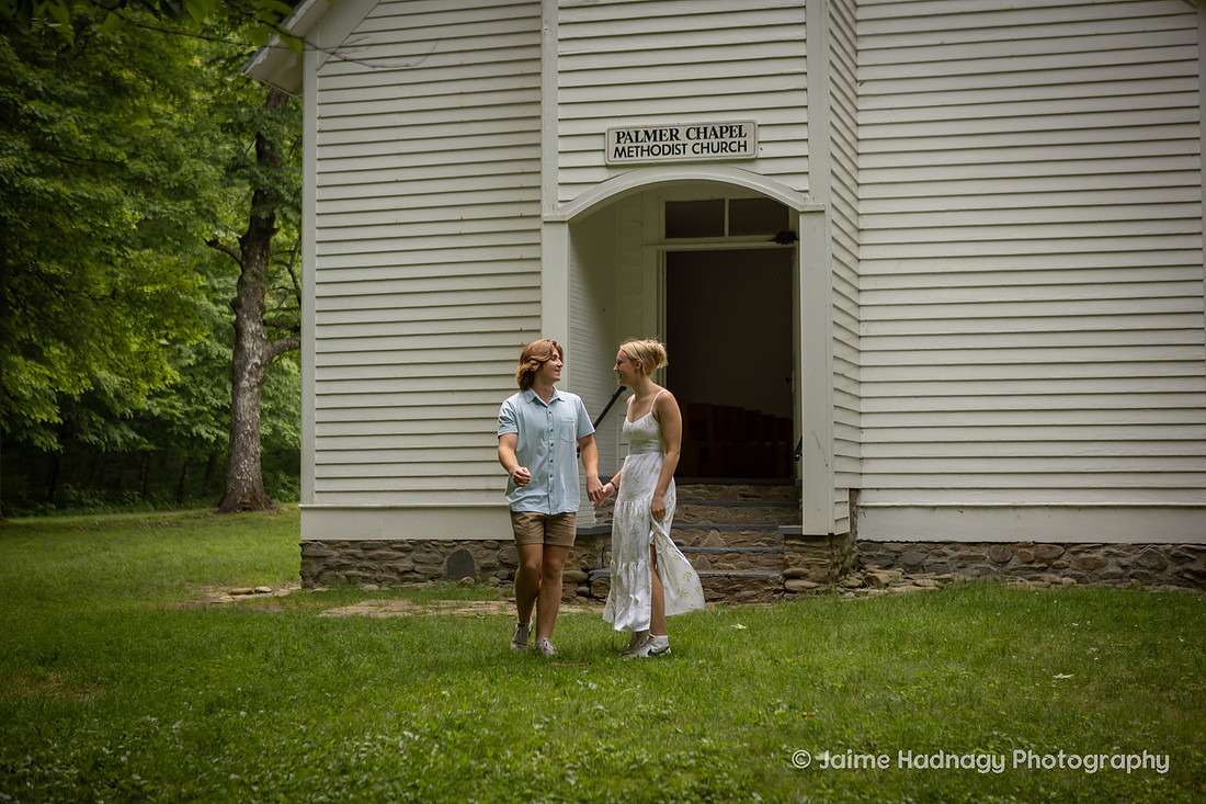 Engagement Photography at Palmer Chapel | Asheville Proposal Photographer