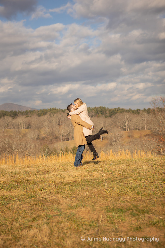 Asheville Engagement photography at Biltmore Estate in wintertime