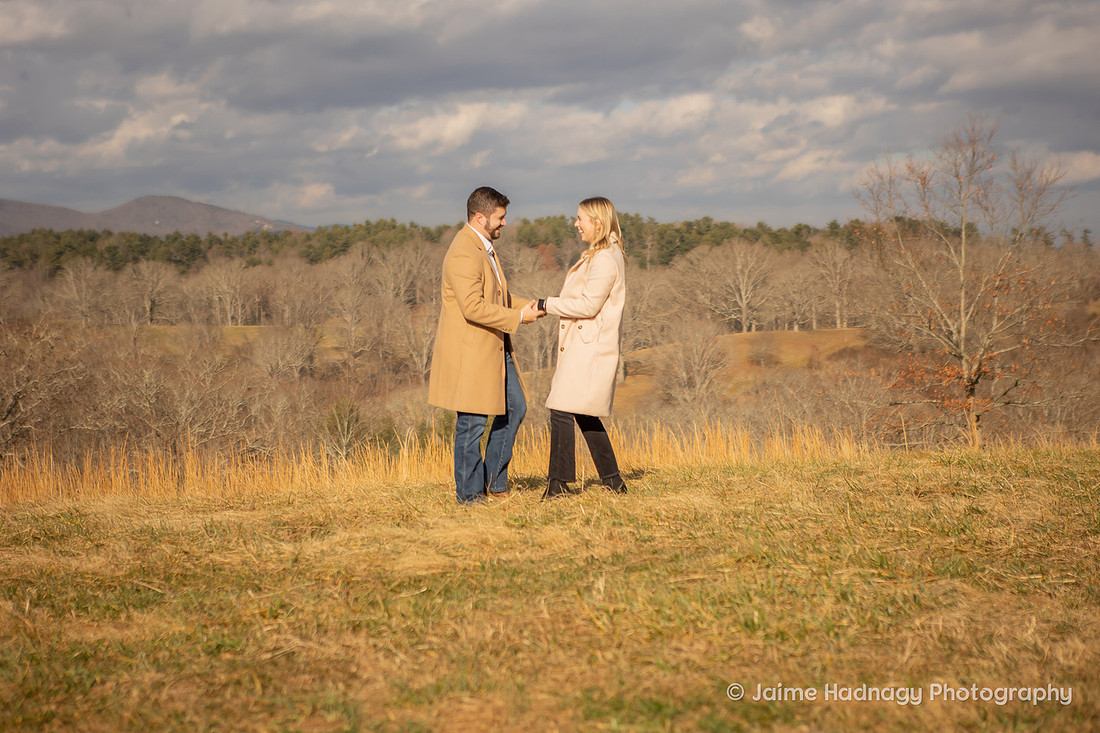Asheville Engagement photography at Biltmore Estate in wintertime