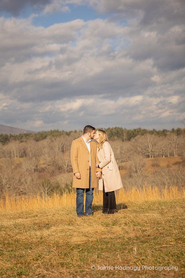 Asheville Engagement photography at Biltmore Estate in wintertime