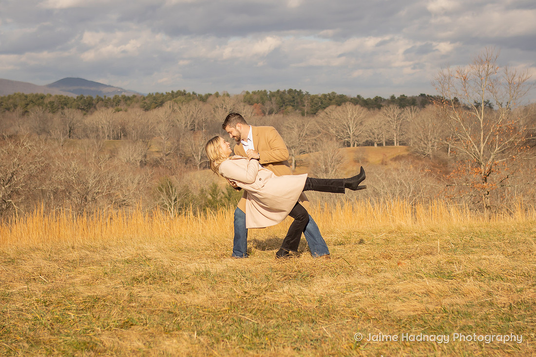 Asheville Engagement photography at Biltmore Estate in wintertime