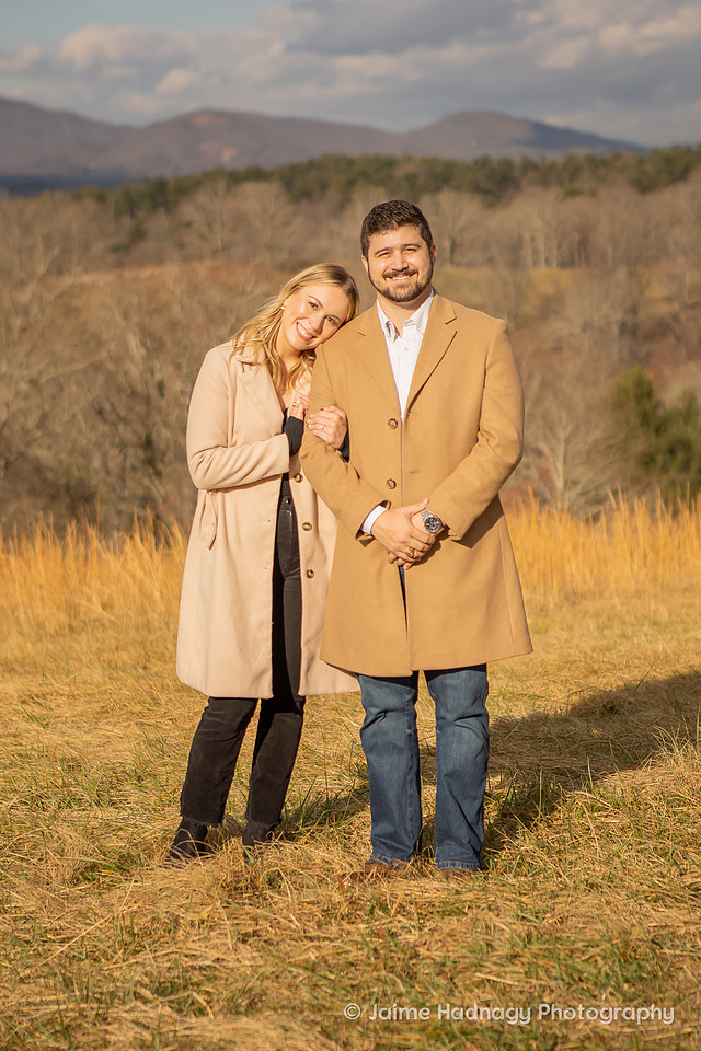 Asheville Engagement photography at Biltmore Estate in wintertime
