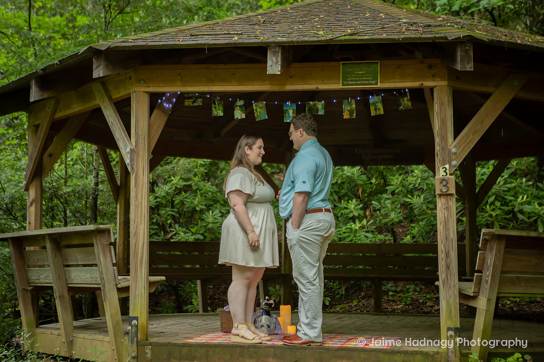 Decorating a Gazebo in Montreat for a Surprise Proposal