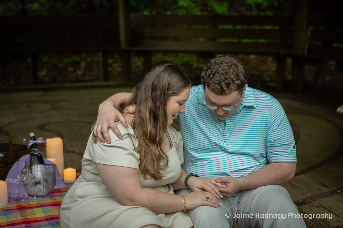 Proposal Photography at a Gazebo in the Forest | Black Mountain NC Photographer