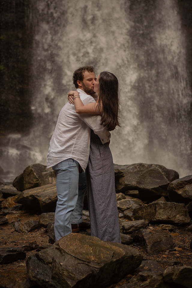 Getting Engaged at Looking Glass Falls | WNC Photographer