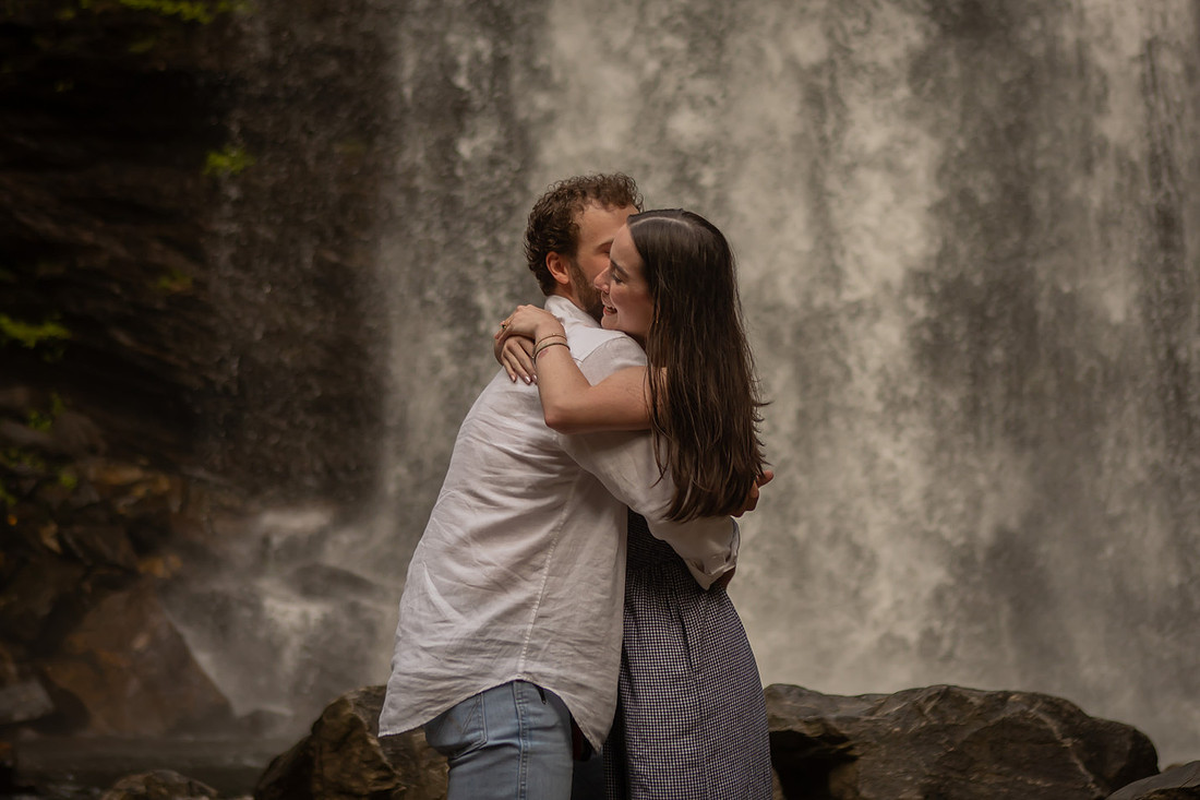 Getting Engaged at Looking Glass Falls | WNC Photographer