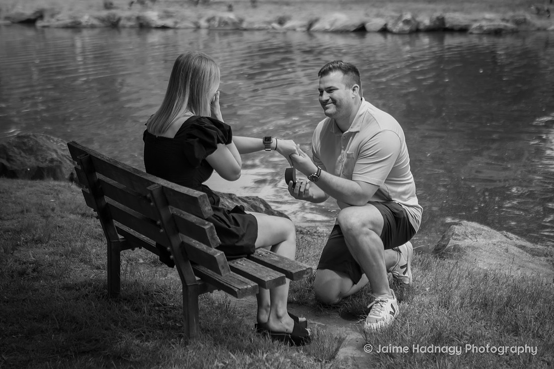 Proposal at Lake Tomahawk in Black Mountain NC | Engagement Photographer