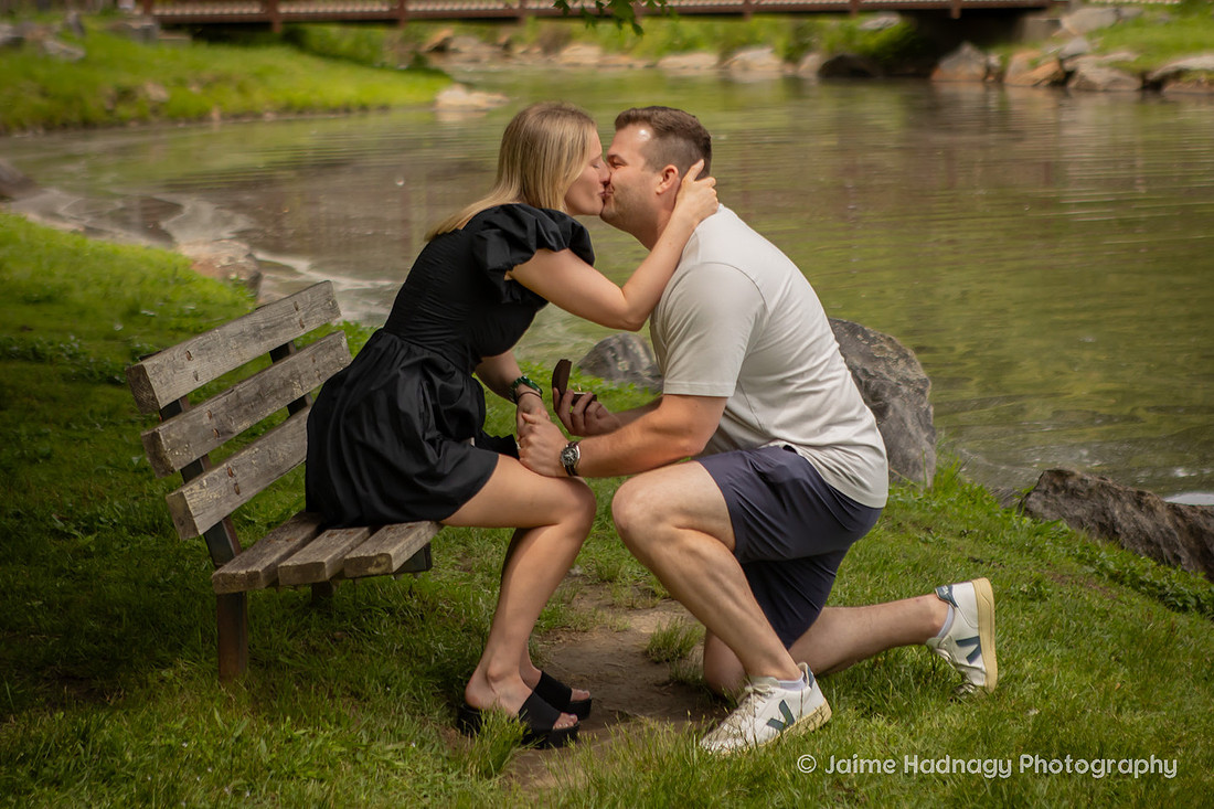 Proposal at Lake Tomahawk in Black Mountain NC | Engagement Photographer