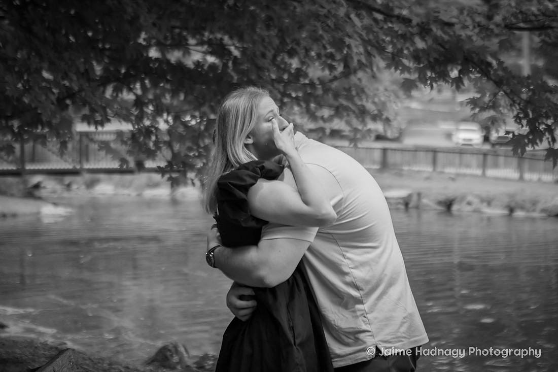 Proposal at Lake Tomahawk in Black Mountain NC | Engagement Photographer