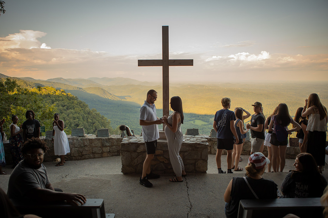 Proposing to Girlfriend at Pretty Place aka Fred Simms Chapel