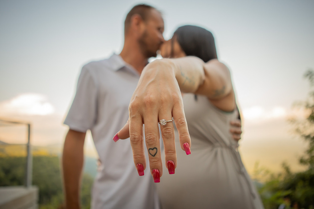 Engagement Photos at Pretty Place | Asheville Proposal Photographer