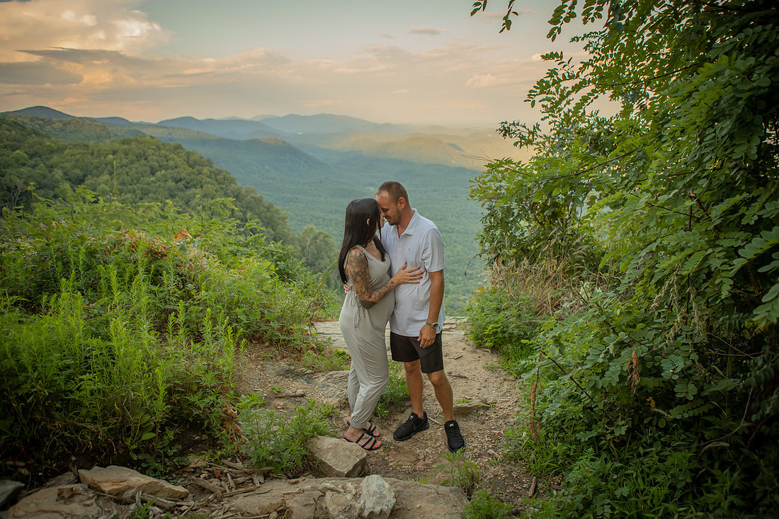 Engagement Photos at Pretty Place | Asheville Proposal Photographer