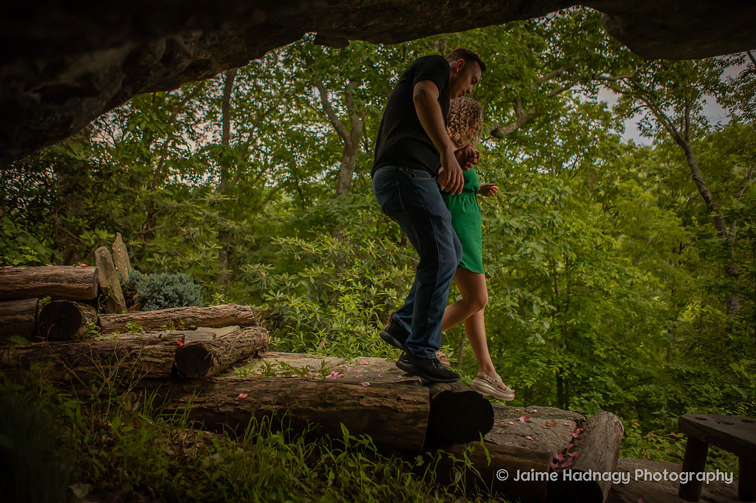 Surprise Tiny House Proposal at Raven Rock | Asheville Engagement Photographer