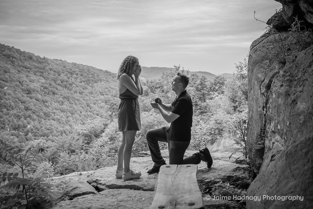 AirBNB Tiny House Cave Proposal | Asheville Couples Photographer