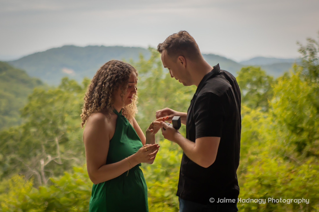 AirBNB Tiny House Cave Proposal | Asheville Couples Photographer