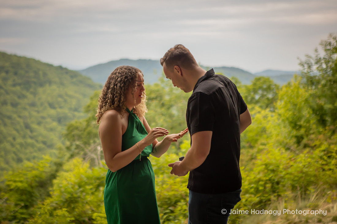 AirBNB Tiny House Cave Proposal | Asheville Couples Photographer
