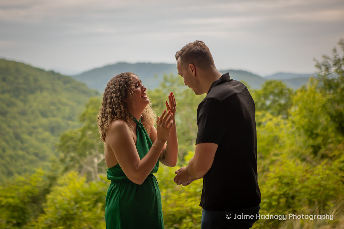 AirBNB Tiny House Cave Proposal | Asheville Couples Photographer