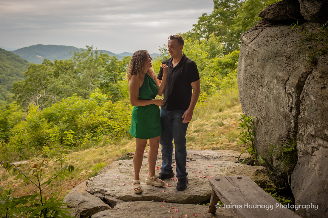 AirBNB Tiny House Cave Proposal | Asheville Couples Photographer