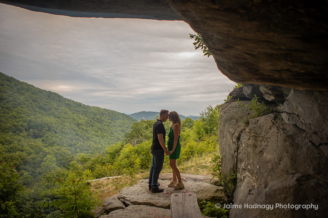 Raven Rock TIny House Proposal Photographer | Hendersonville Engagement 
