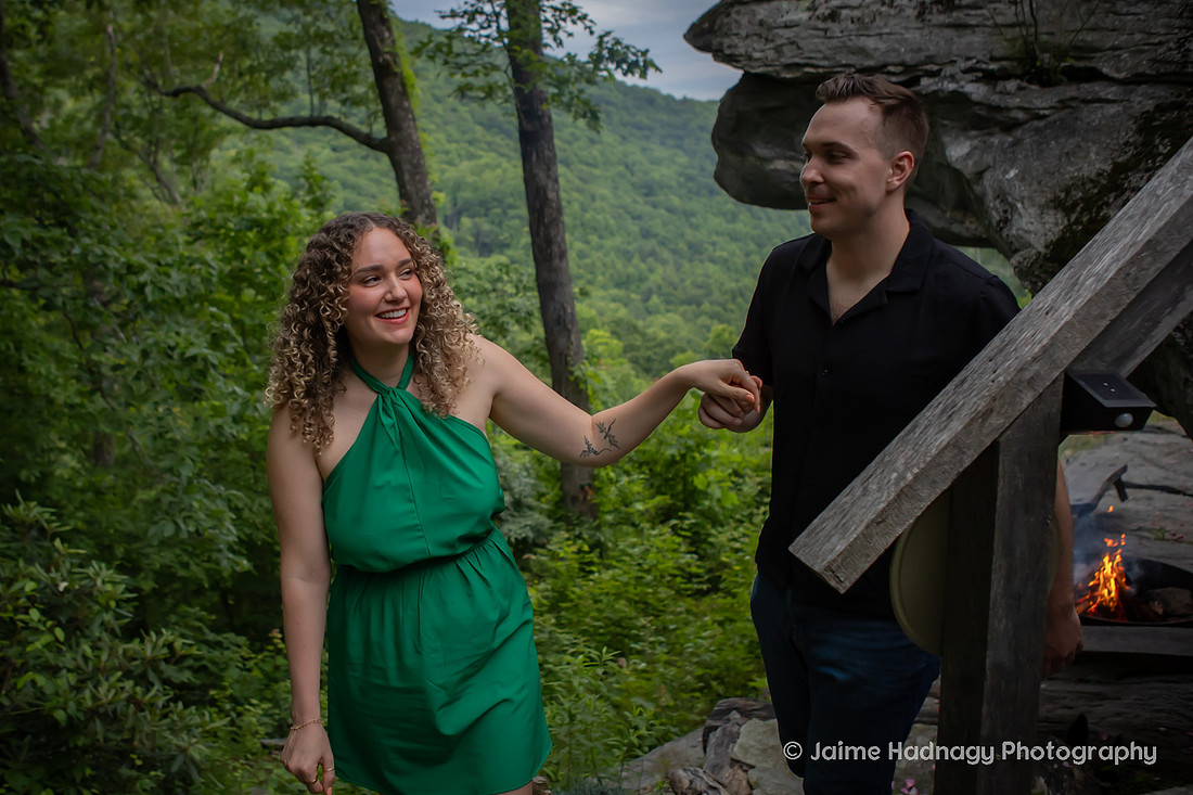 Raven Rock TIny House Proposal Photographer | Hendersonville Engagement 