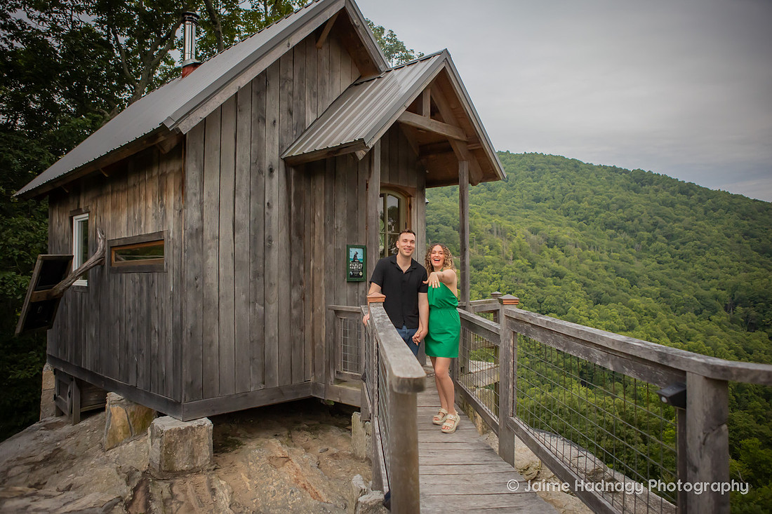 Raven Rock TIny House Proposal Photographer | Hendersonville Engagement 