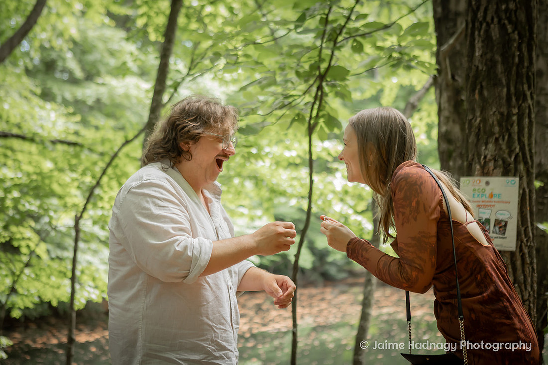 Double Surprise Proposal in the Forest | Asheville Engagement Photographer