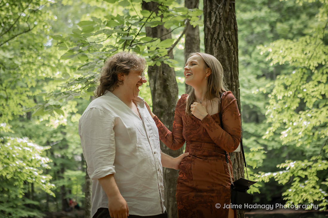 Double Surprise Proposal in the Forest | Asheville Engagement Photographer
