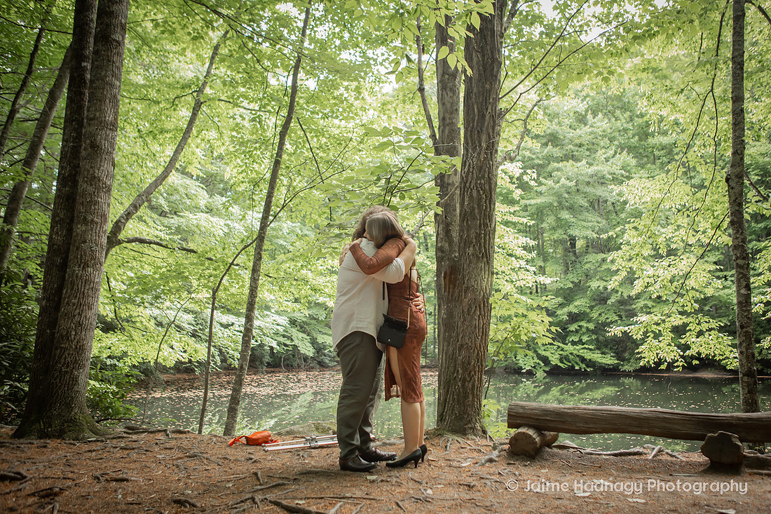 Double Surprise Proposal in the Forest | Asheville Engagement Photographer