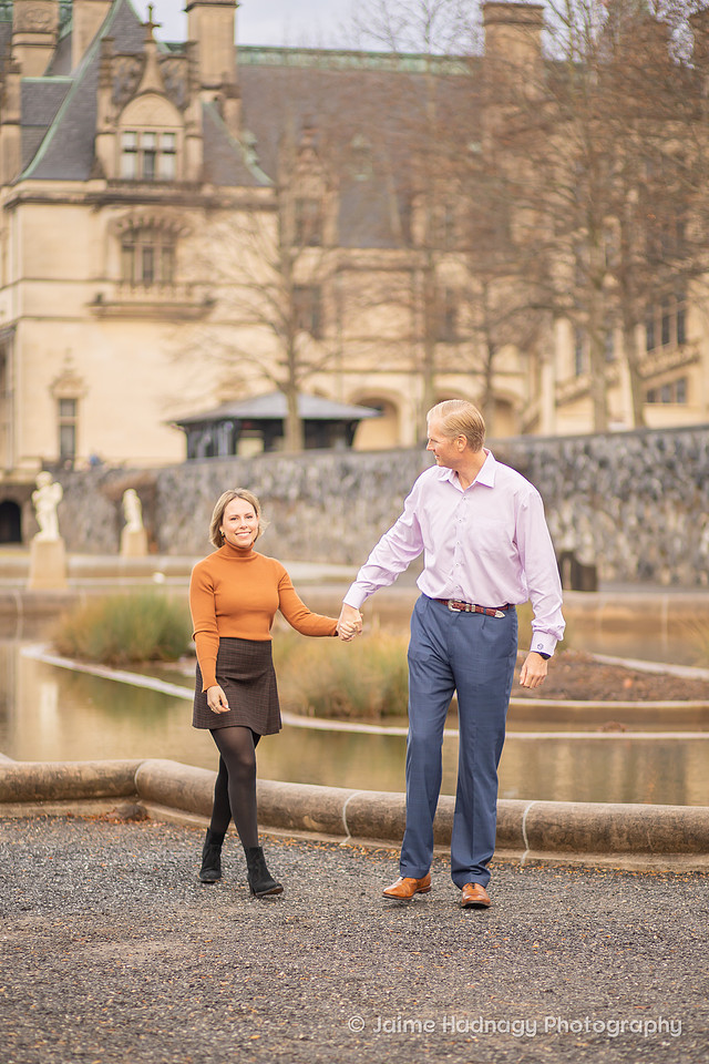 Asheville Engagement Photos at Biltmore House