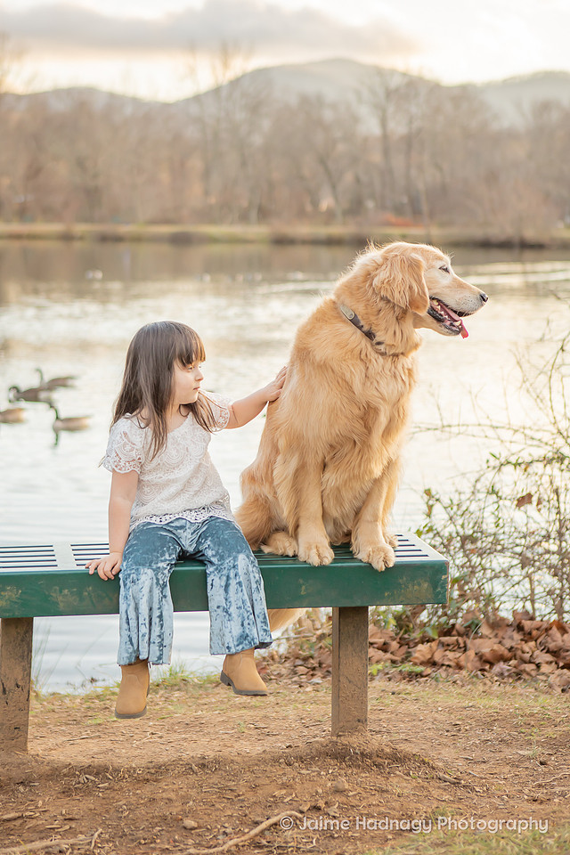Outdoor Family Photography at Owen Park In Asheville with Dog