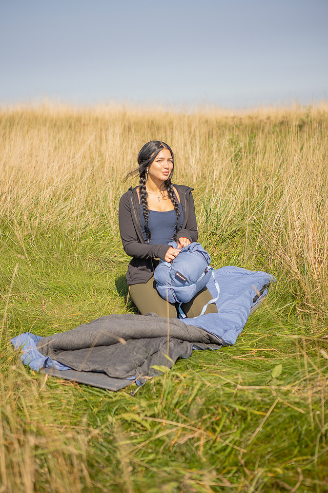 Merino Wool Sleeping Bag Camping in The Mountains