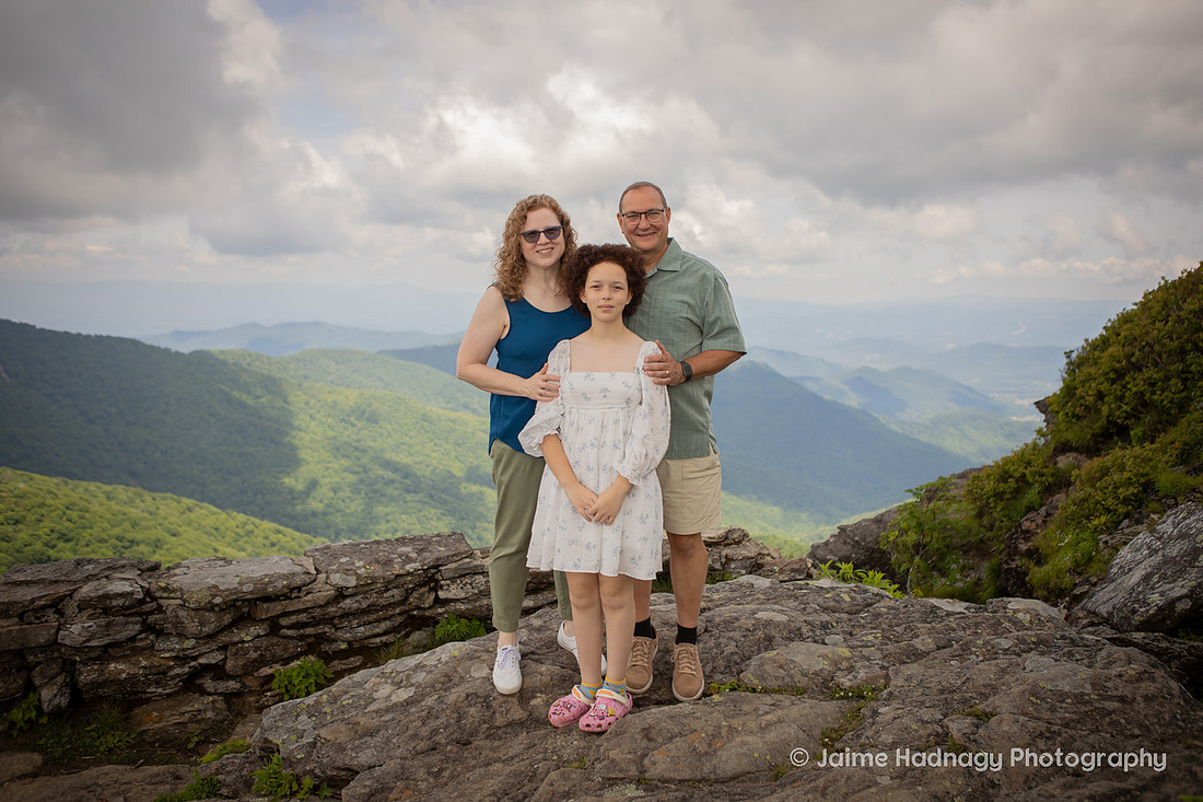 Hiking Family Portrait Session in Western NC Craggy Gardens