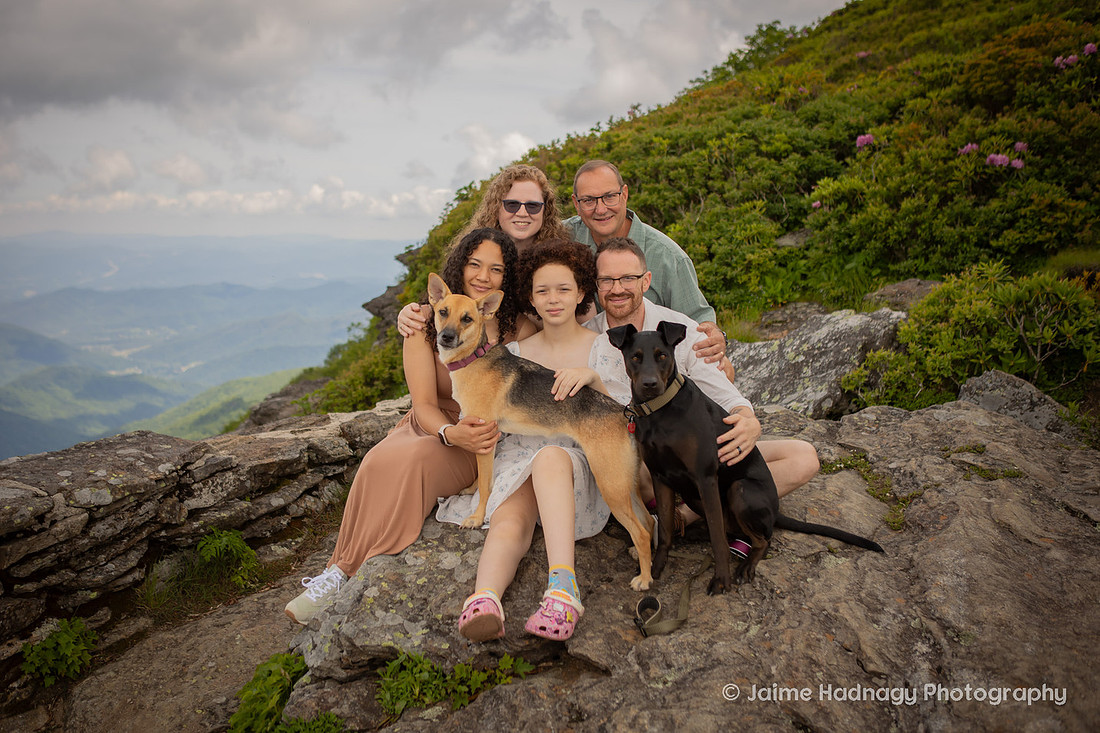 Hiking Family Portrait Session in Western NC Craggy Gardens
