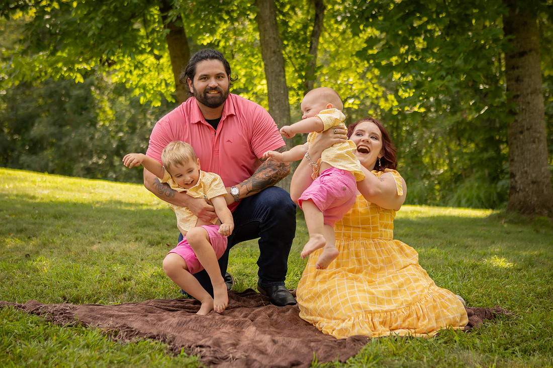 Vivid Family Portraits with Kids Toddlers