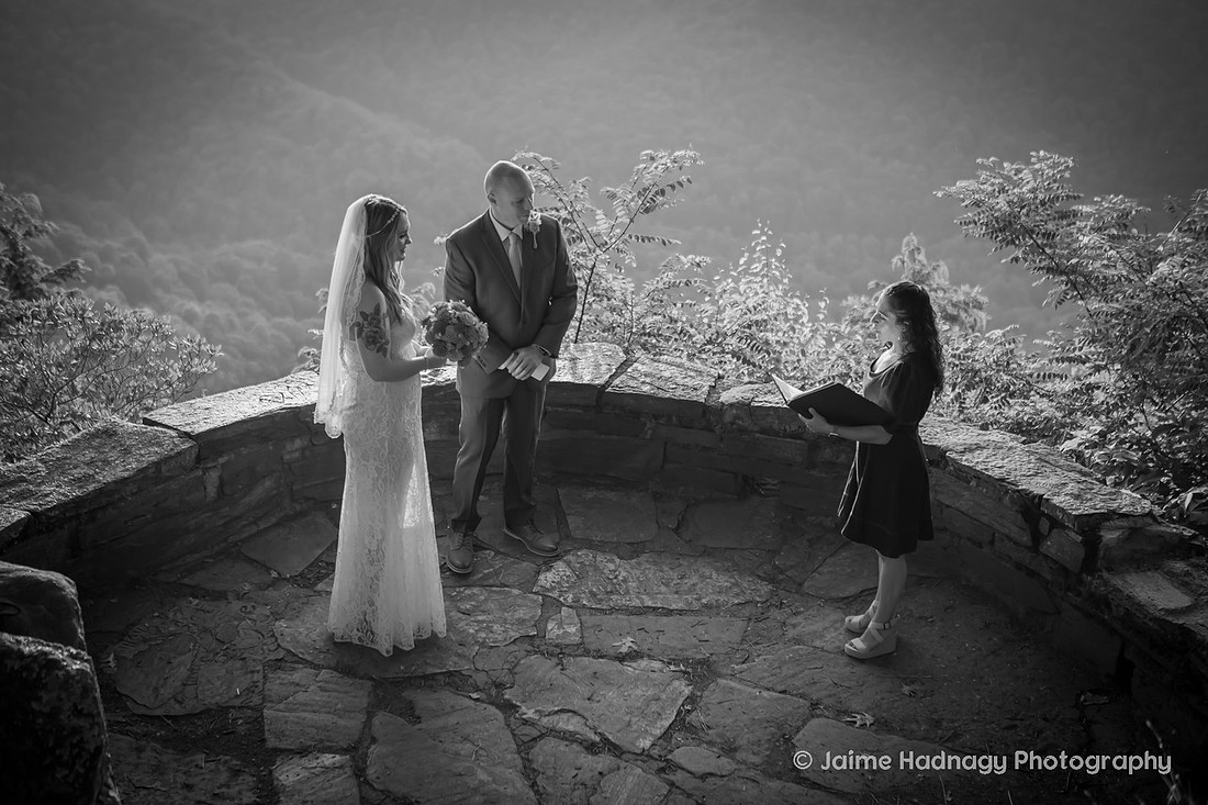 Elopement in the Mountains Chestoa View on Blue Ridge Parkway | Elopement Packages with officiant and photographer