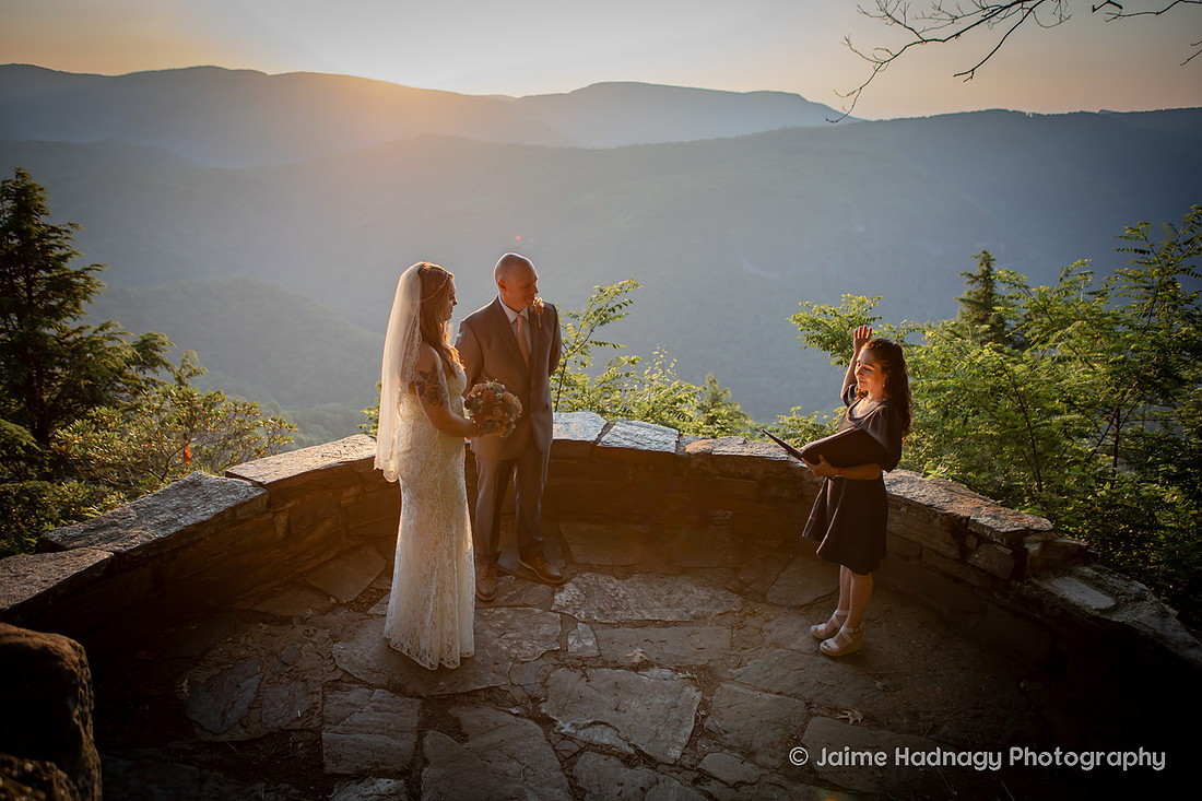 Elopement in the Mountains Chestoa View on Blue Ridge Parkway | Elopement Packages with officiant and photographer