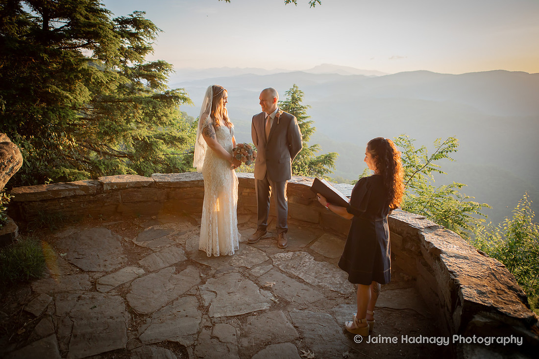 Elopement in the Mountains Chestoa View on Blue Ridge Parkway | Elopement Packages with officiant and photographer