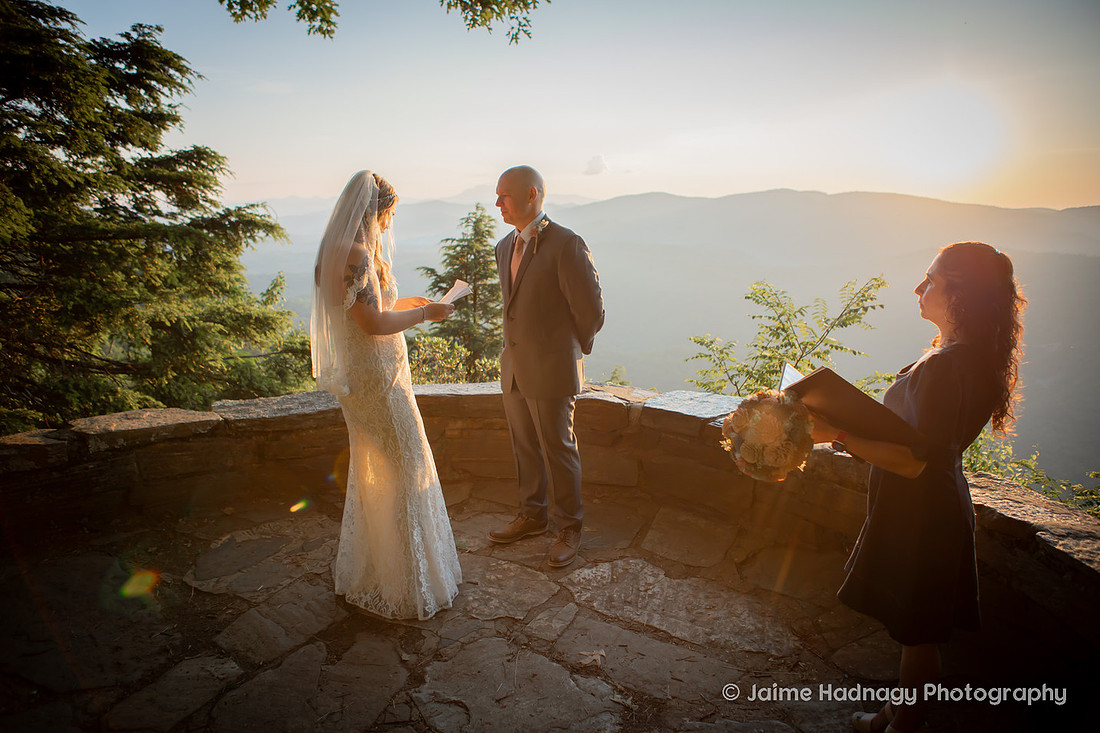 Elopement in the Mountains Chestoa View on Blue Ridge Parkway | Elopement Packages with officiant and photographer