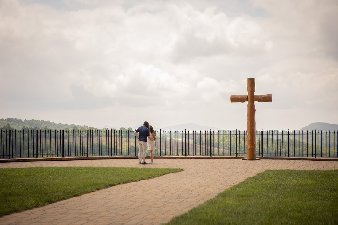 Surprise Proposal at Point Lookout Vineyard | Hendersonville, NC Photographer