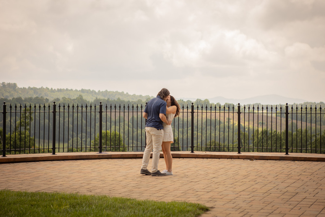 Surprise Proposal at Point Lookout Vineyard | Hendersonville, NC Photographer
